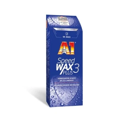 Obrázek DR. WACK A1 Speed Wax Plus 3 500 ml vosk na auto s efektem odperlení vody lepší ochrana a lesk díky technologii Carnauba Booster Automatické zapečetění laku pro všechny laky vysoce