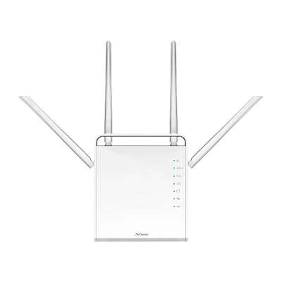 Obrázek STRONG Dual Band Gigabit WLAN Router 1200, Bis 1200 Mbit/s für 5GHz WiFi, LAN, WAN, Verstärker, Anschluss an Kabel /DSL /Glasfaser Modem, Gast Netzwerk, Weiß