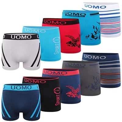Obrázek L&amp;K Balení po 10 kusech pánské retro šortky boxerky mikrovlákno v různých modelech 1209, 1209 černé odstíny