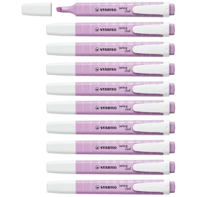 Obrázek Zvýrazňovač STABILO swing cool Pastel balení 10 ks třpyt fialové