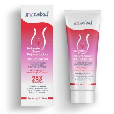 Obrázek 30 ml GYNEBAL Intim Antiaging Feuchtcreme für Wechseljahre und Scheidentrockenheit zur äußerlichen vaginal Anwendung Creme ohne östrogen mit Hyaluron Vit. C Verjüngung des Intimbereich