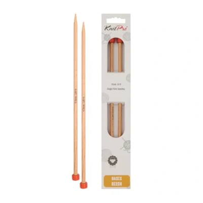 Obrázek KnitPro K35282 jehlice na bundu, Wood, hnědá, 6 mm, 2