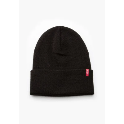 Obrázek Levi&#039;s Slouchy RED TAB Beanie Unisex Čepice, Velikost: One Size, Regular black