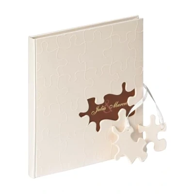 Obrázek Kniha hostů Walther GB 173 „Puzzle“, formát 23 x 25 cm, 144 bílých stran, s otvorem pro osobní jména