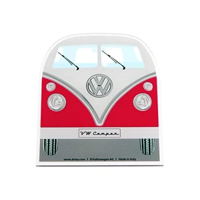 Obrázek Škrabka na led od VW Collection by Brisa s designem přední masky Bulli T1 v červené barvě