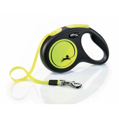 Obrázek Vodítko FLEXI New Neon (M) pásek žluté (5m, do 25kg)