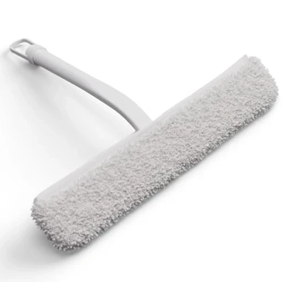 Obrázek Klarstein 2 v 1 sprchová stěrka a potah z mikrovlákna, 23 cm stahovák do sprchy, hygienická koupelny, sprchové stěny, autoskla okna, silikonové příslušenství koupelny na okna