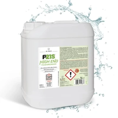 Obrázek DR. WACK Čistič ráfků P21S High End 5 litrů ráfky sprej s gelovou recepturou a aktivním indikátorem rychlé šetrné čištění pH neutrální biologicky odbouratelný vysoce kvalitní péče o auto