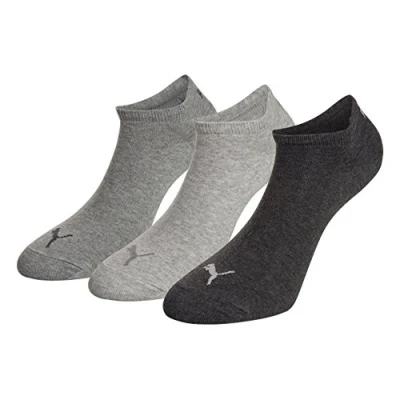 Obrázek Puma Invisible 251025 unisex sportovní ponožky, balení 3 ks, Šedá, 35 38