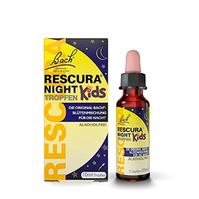 Obrázek Bachovy květy originální BACH RESCURA KIDS NIGHT bez alkoholu, 10 ml směs Bachových květů pro děti na noc Originál podle Dr. Edward Bacha I dříve RESCUE