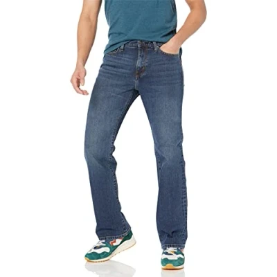 Obrázek Amazon Essentials Herren Bootcut Jeans mit gerader Passform, Mittlere Waschung, 32W / 28L