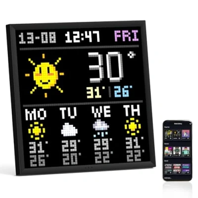 Obrázek Divoom Pixoo 64 WiFi Pixel Art displej s LED panelem x 64, jedinečná světelná dekorace ovládáním aplikací