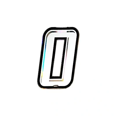 Obrázek 4R Quattroerre.it 13250 Startnummer 0 Aufkleber für Motorräder, Weiß, 10 x 6.5 cm