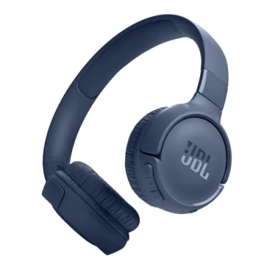 Obrázek JBL Bezdrátová sluchátka na uši Tune 520BT s Pure Bass Sound, Bluetooth a lehkým, skládacím designem až 57 hodin přehrávání hudby modrá