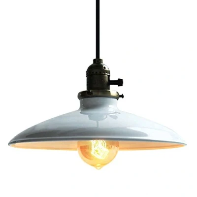 Obrázek Glighone závěsné svítidlo bílé stropní závěsná lampa E27 Retro Vintage do ložnice obývacího pokoje jídelního stolu kuchyňské lampy suspenze
