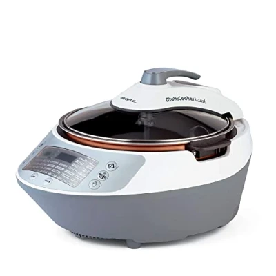 Obrázek Ariete Multicooker Twist 2945, tlakový hrnec, multifunkční elektrický vařič, rýžovar, s 30 přednastavenými programy vaření, LCD displej, objem 5 l, 1900 W, bílý