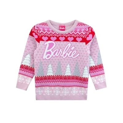 Obrázek Barbie Vánoční svetr Dívčí dítě, Růžová
