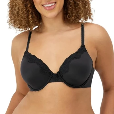 Obrázek Maidenform Dámská podprsenka Comfort Devotion Underwire s kosticemi, Černá/podšívka košíčků