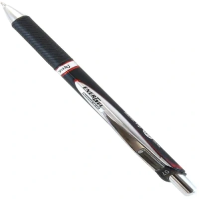 Obrázek Pentel EnerGel Document BLP77 BX gel gel, červený, šíře čáry 0,7 mm, tiskový mechanismus, znovu naplnitelný, voděodolný, světlostálý inkoust odolný proti dokumentům podle ISO 27668 3