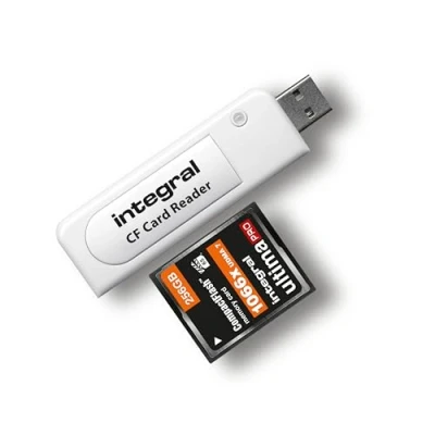Obrázek Integral Memory INCRCF USB 2.0 Compact Flash čtečka karet bílá