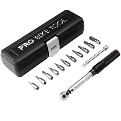 Obrázek pro BIKE TOOL 1/4 momentový klíč jízdní kolo údržbu přesná sada opravu kol a MTB, šestihranný bity Torx 2 až 20 Nm