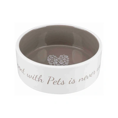 Obrázek Keramická miska TRIXIE Pet ́s home krémovo/ hnědošedá 0,8l (16cm)