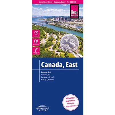 Obrázek Reise Know How Landkarte Kanada Ost / East Canada (1:1.900.000): reiß und wasserfest (world mapping project)