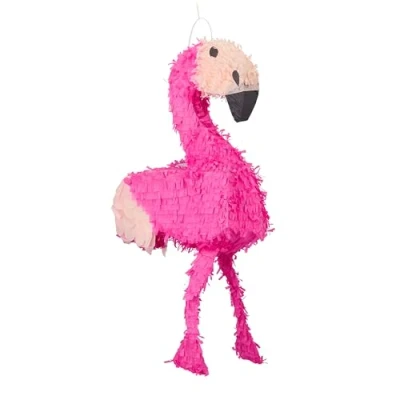Obrázek Relaxdays 10022567 Pinata Flamingo, k zavěšení, pro děti, dívky, narozeniny, naplnění, V x Š H: 80 40 14 cm, růžovo růžová