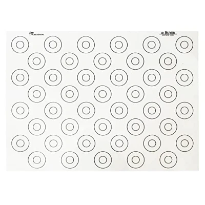 Obrázek de Buyer Pečicí podložka ze silikonu s nepřilnavým povrchem speciálně pro macarons (44 značek) 40 x 30 cm 4935,40, bílá