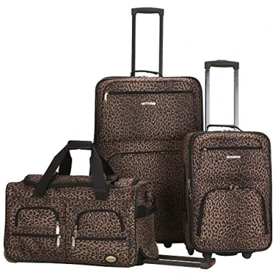 Obrázek Rockland 3dílná sada zavazadel Vara Softside, Leopard, Softside