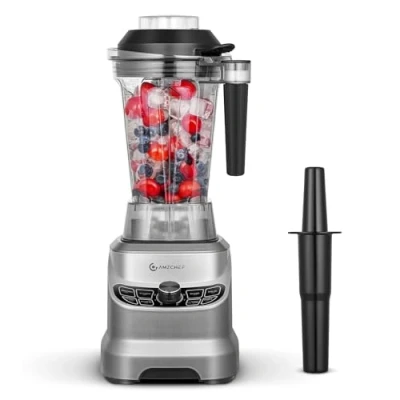 Obrázek AMZCHEF Profesionální stojanový mixér s 8 nastavitelnými rychlostmi 1800W mixér, vysoce výkonný do kuchyně 1,85 l na koktejly, smoothies, drcení ledu, mražené ovoce