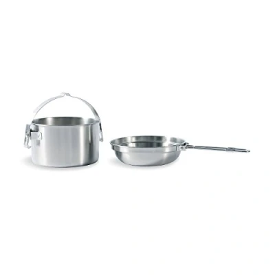 Obrázek Tatonka Kempinková sada na vaření Kettle 4,0 l hrnec a pánev z ušlechtilé oceli objem 4 litry s uchem k zavěšení Ø 23,5 x 14 cm