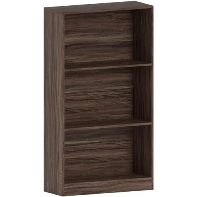 Obrázek Vida Designs Cambridge Bücherregal mit 3 Ebenen, mittelhoch, Walnuss, Holz Regaleinheit für Büro, Wohnzimmermöbel