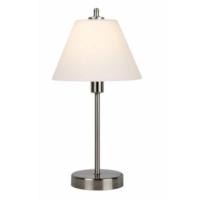 Obrázek Lucide TOUCH stolní lampa Ø 22 cm 1 x E14 3 stepDim matný chrom, 29,5 17 31