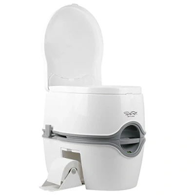 Obrázek Thetford 92820 Porta Potti 565P přenosná toaleta Qube, bílo šedá, 448 x 388 450 mm
