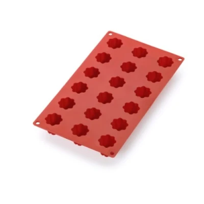 Obrázek Lékué Mini forma na pečení kanelé, silikon, červená, 18 prohlubní