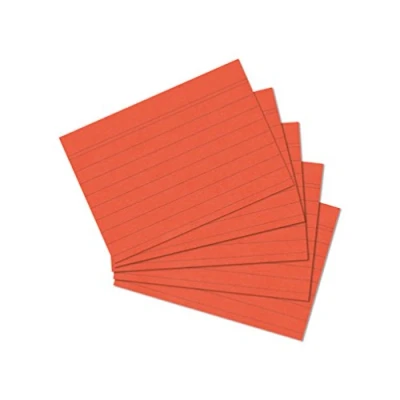 Obrázek Karta do kartotéky/kartotéční listy Herlitz 1150507, formát A5, 100 ks, bílá, Oranžová A7