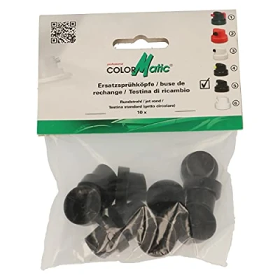 Obrázek ColorMatic 379420 Kulatá ocel Stříkací hlava 10 kusů černo bílá
