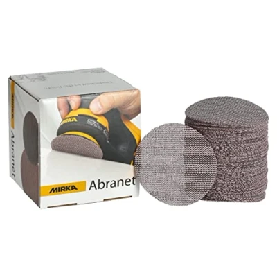Obrázek Mirka Brusné kotouče Abranet Ø 77 mm suchý zip / zrno P320 50 ks k broušení dřeva, špachtle, laku, plastu 5420305032