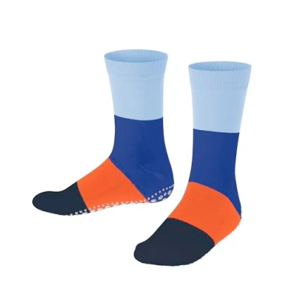 Obrázek FALKE Unisex dětské letní ponožky protiskluzové výstupky na podrážce pohodlné s plyšem příjemné kůži plochý šev proti otlakům prodyšná udržitelná bavlna 1 pár, Modrá (Crystal Blue 6290)