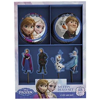 Obrázek Decocino muffiny, papír, dřevěné párátko, vícebarevné 32086