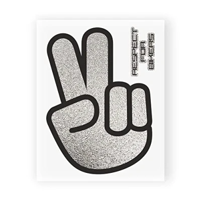 Obrázek 4R Quattroerre.it 6334 Super geformter Aufkleber Respect for Biker, 10 x 12 cm