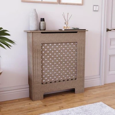 Obrázek Vida Designs Oxford pouzdro na radiátory nelakované tradiční MDF skříňka, malá, nedokončená