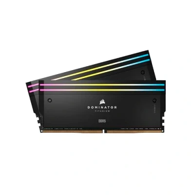 Obrázek CORSAIR Dominator Titanium RGB DDR5 64GB (2x32GB) 6000MHz CL30 AMD Expo Intel XMP iCUE Kompatibler Computerspeicher Grau (CMP64GX5M2B6000Z30)