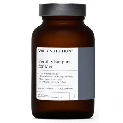 Obrázek WILD NUTRITION Food Grown® Men&#039;s Fertility Supplements podpora zdraví spermií, antioxidanty, imunitní systém plodnosti pro muže 60 kapslí