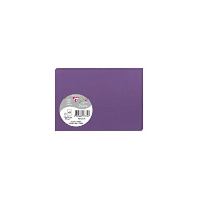 Obrázek Clairefontaine 1337C Packung mit 25 Karten Pollen in Format C6, 110 x 155mm, 210g, Violett