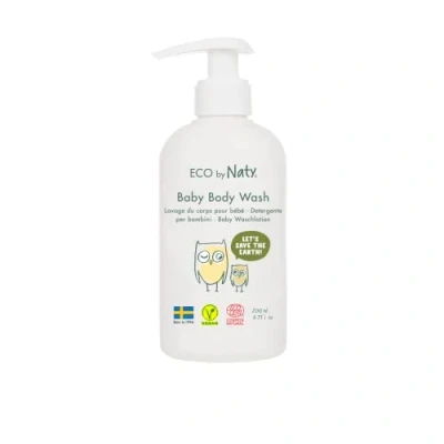 Obrázek Eco by Naty, Dětský sprchový gel, ekologické rostlinné složky s 0% parfémem, hypoalergenní a dermatologicky testováno, láhev 200 ml