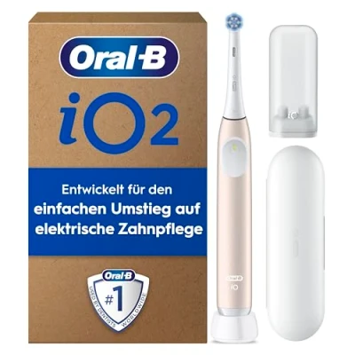 Obrázek Oral B iO Series 2 elektrický zubní kartáček / kartáček, 1 nasazovací 3 režimy čištění pro péči o zuby, magnetická technologie, cestovní pouzdro, pouzdro na
