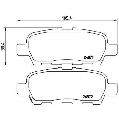 Obrázek Sada brzdových destiček, kotoučová brzda BREMBO P 56 068