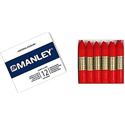 Obrázek MANLEY MNC04522 Box 12 Wachsmalstifte, rot